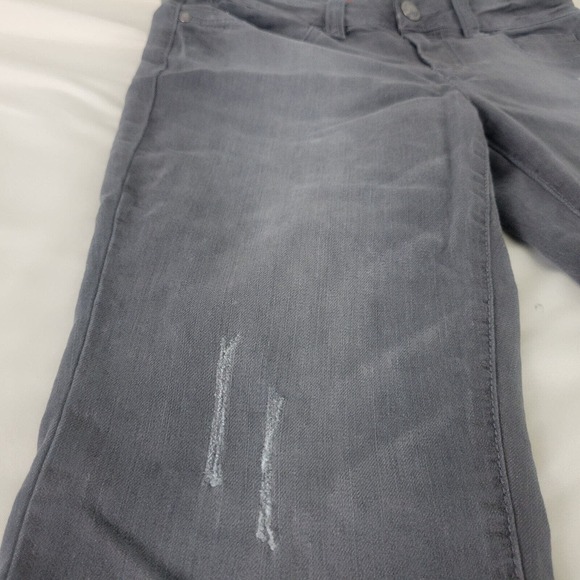 Elle Womens Jeans Size 6 Low Rise Gray Denim Jegging Distressed Charcoal Wash - Picture 12 of 16